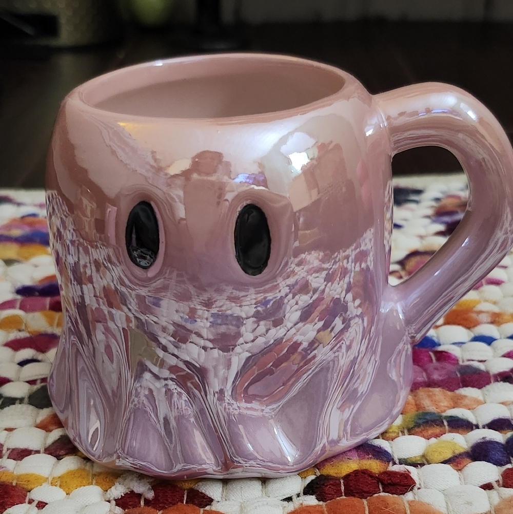 Two Toned Pink Ghost Mug